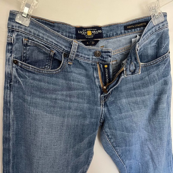 Lucky Brand Sienna Cigarette Womens Jeans Size 4/27 Skinny Mid Rise Denim Blue - Picture 4 of 13